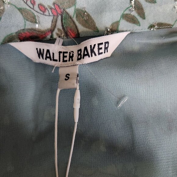New Walter Baker Cyrus Wrap-Effect Floral-Print Fil Coupé Chiffon | Small - Picture 9 of 12